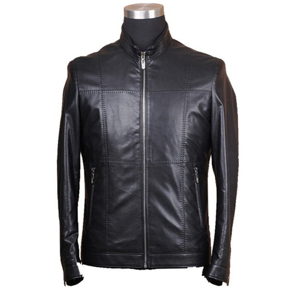 Fashion Men Jacket Coat Cool Slim Fit Artificial Leather Cool Jacket Zipper Coat PU Leather Top