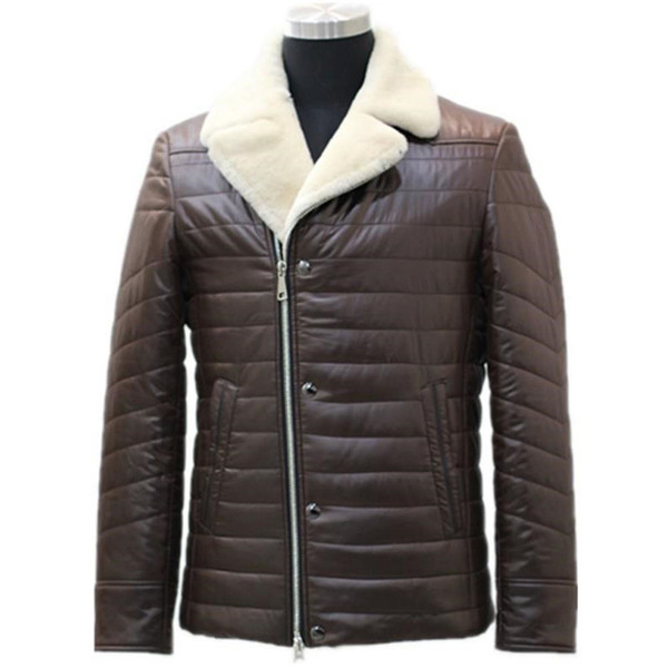 New Fashion Winter Coats Lamb Fur Collar Camel Wool Warm Parkas Coat Business Casual Jackets Top